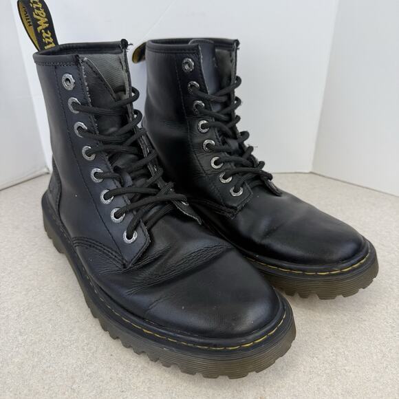 Dr. Martens Other - Men Doc Dr Marten Air Wair Awley Black Laced Up Combat Boot size 8 M Soft Toe
